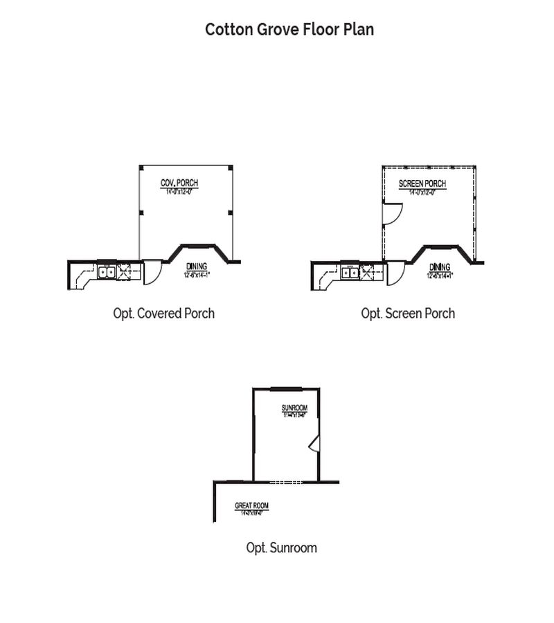 Cotton Grove Home Floor Plan at Sedgewick and Amber Forest in